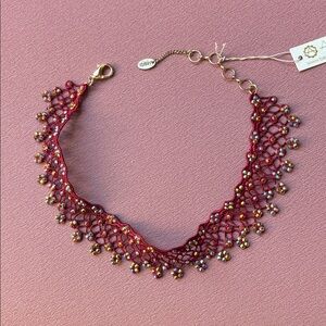 Amrita Singh Red and Gold Necklace